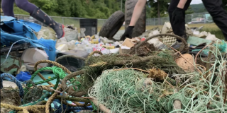 A garbage clean up on Port Alberni shores.